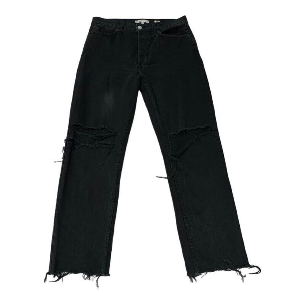 RE/DONE 70s Stove Pipe Jeans Washed Noir Black 29 $265